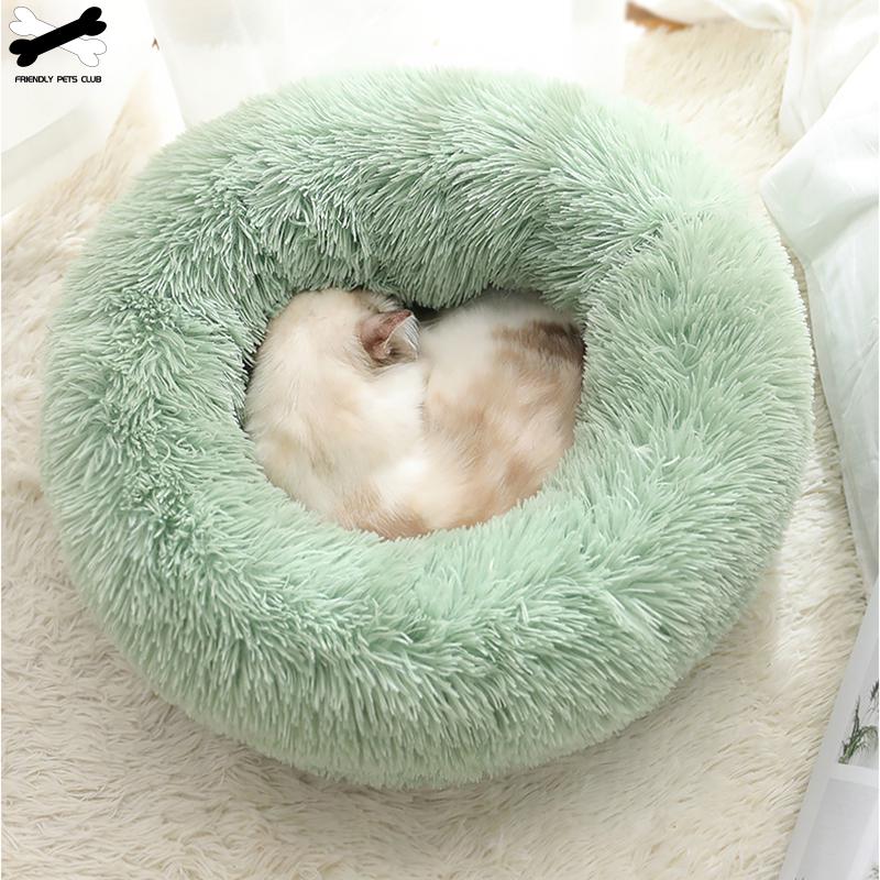 Cama Donut para Perros y Gatos - Suave, Lavable y Cómoda