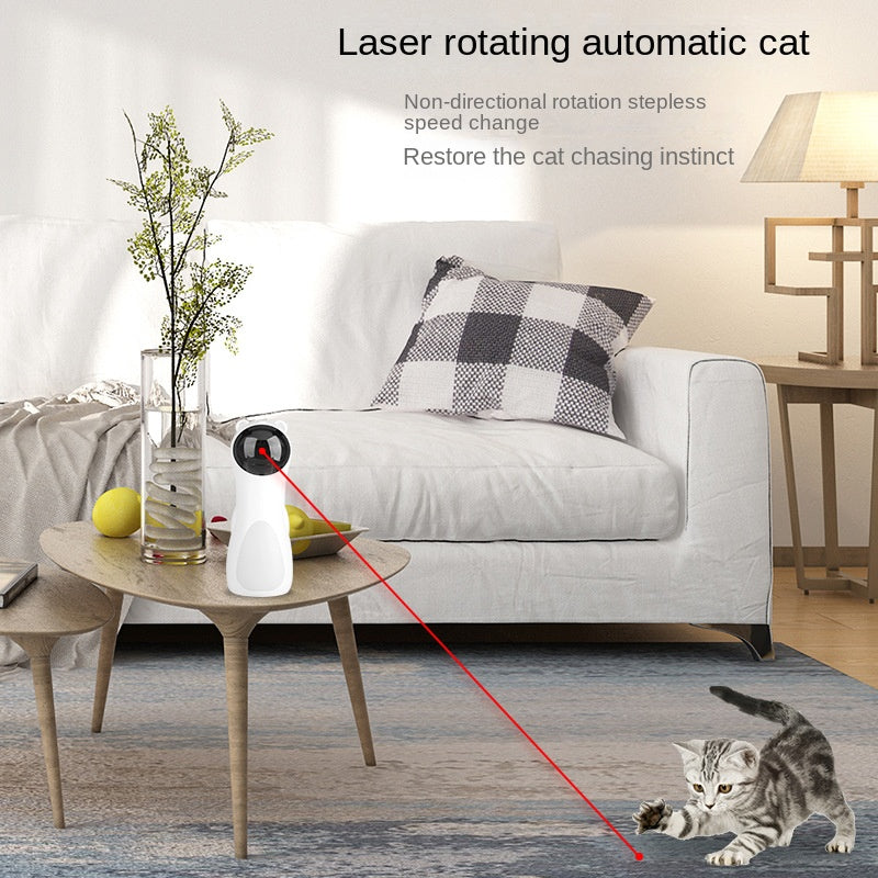 Juguete Láser Automático para Gatos - Temporizador y Doble Alimentación