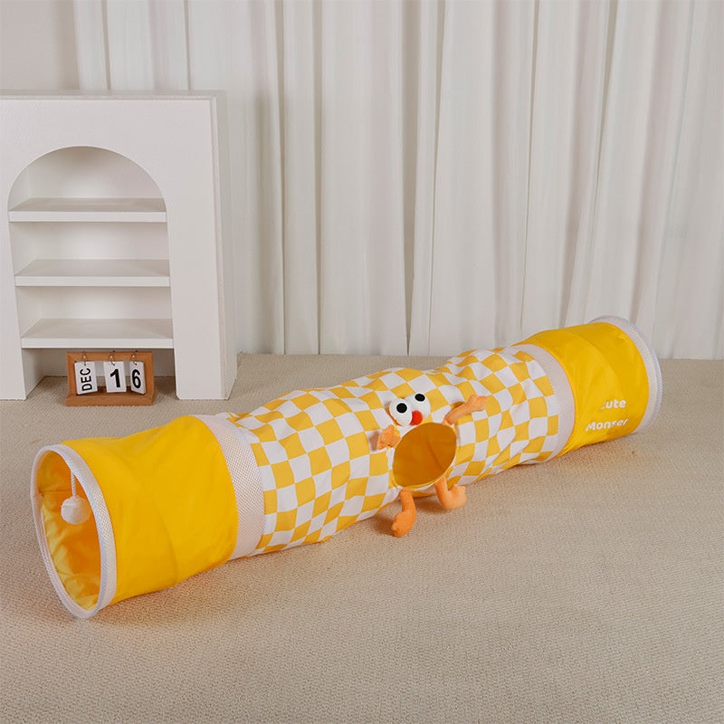 Túnel Plegable para Gatos - Juguete Escondite y Cama