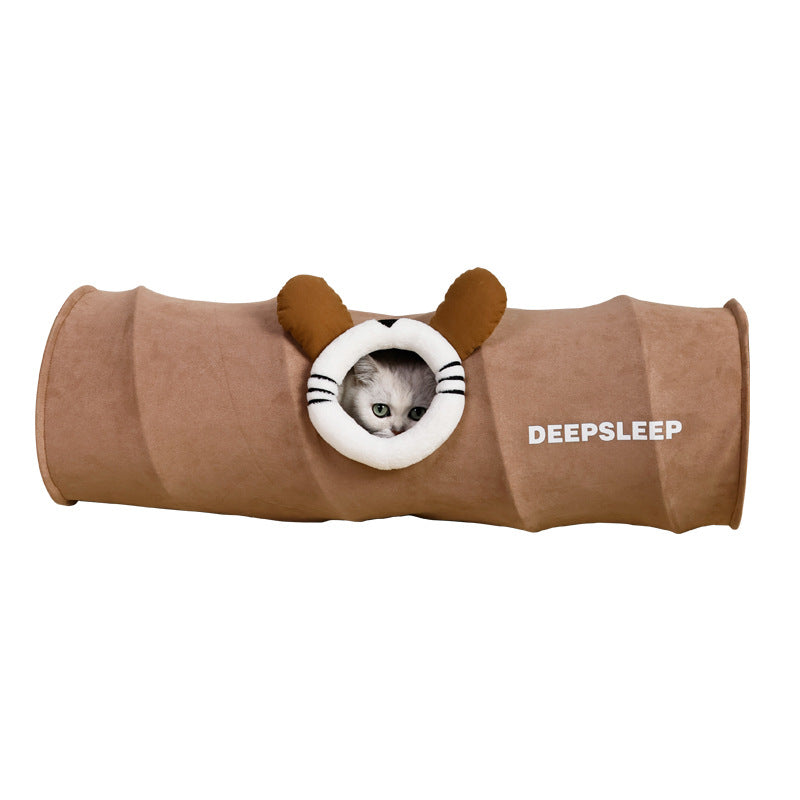 Túnel Plegable para Gatos - Juguete Escondite y Cama