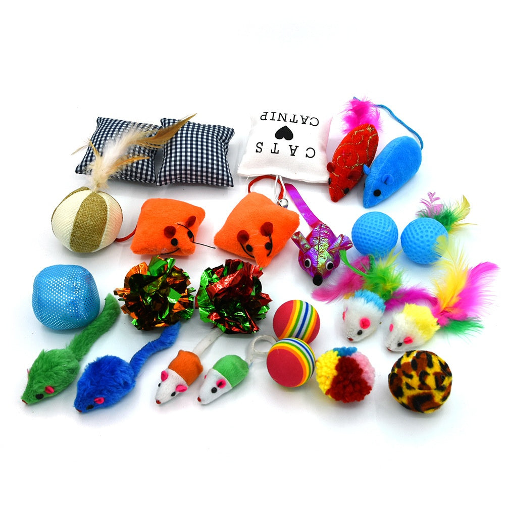 Set 24 Juguetes para Gatos - Colección Completa con Hierba Gatera