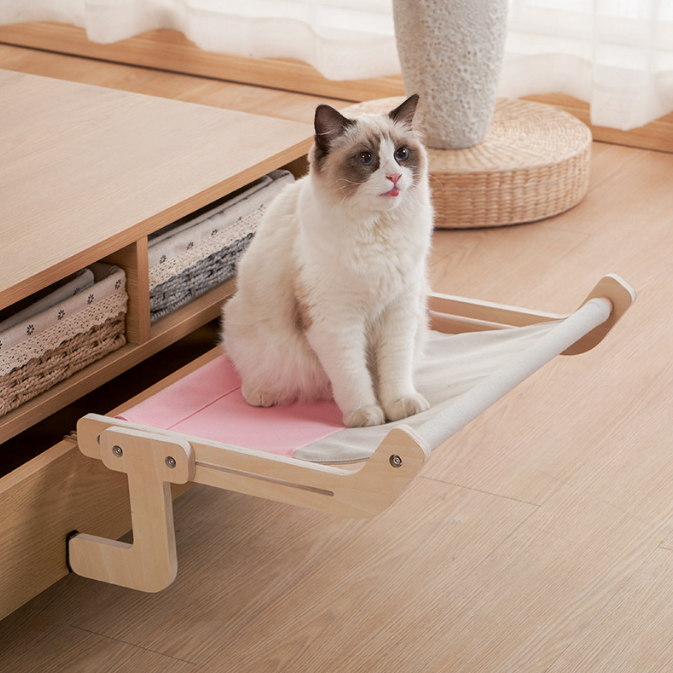Hamaca para Gatos de Balcón y Ventana - Cálida y Resistente