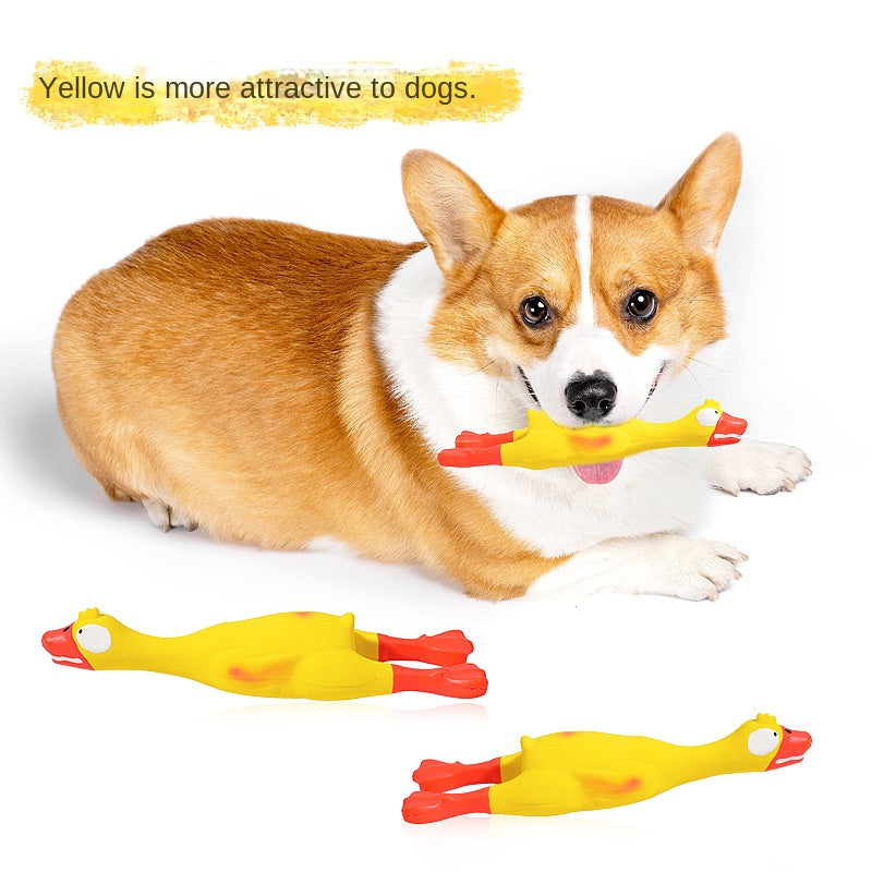 Juguete Pato de Látex para Perros - Suave y Sonoro