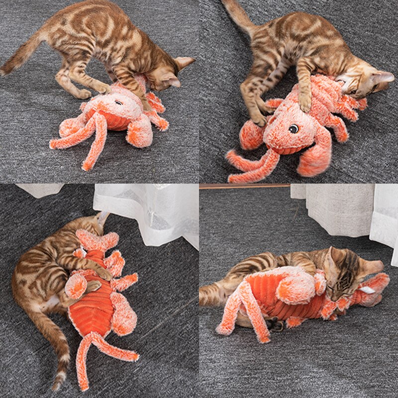 USB Pet Cat Toys Floppy Lobster Interactive Cat Toy