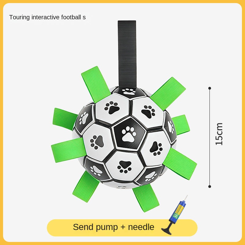 Dog Toy Ball for Teeth Cleaning and Durable Chewing Dog Soccer Ball for Outdoor Use