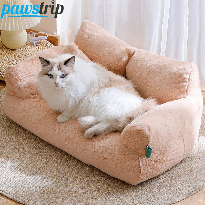 Cama Sofá de Lujo para Gatos - Nido Cálido de Invierno