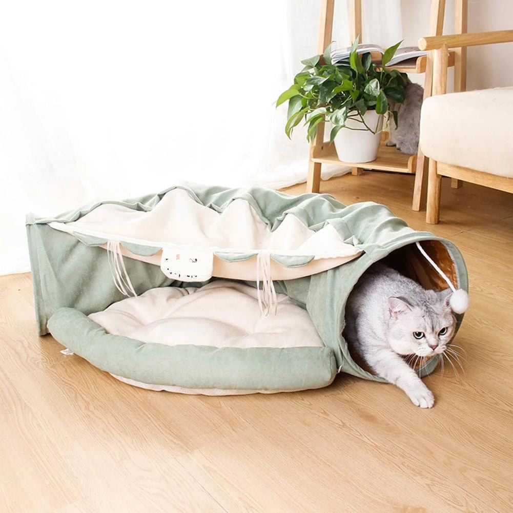 Túnel Villa Plegable para Gatos - Casa Desmontable Multifuncional