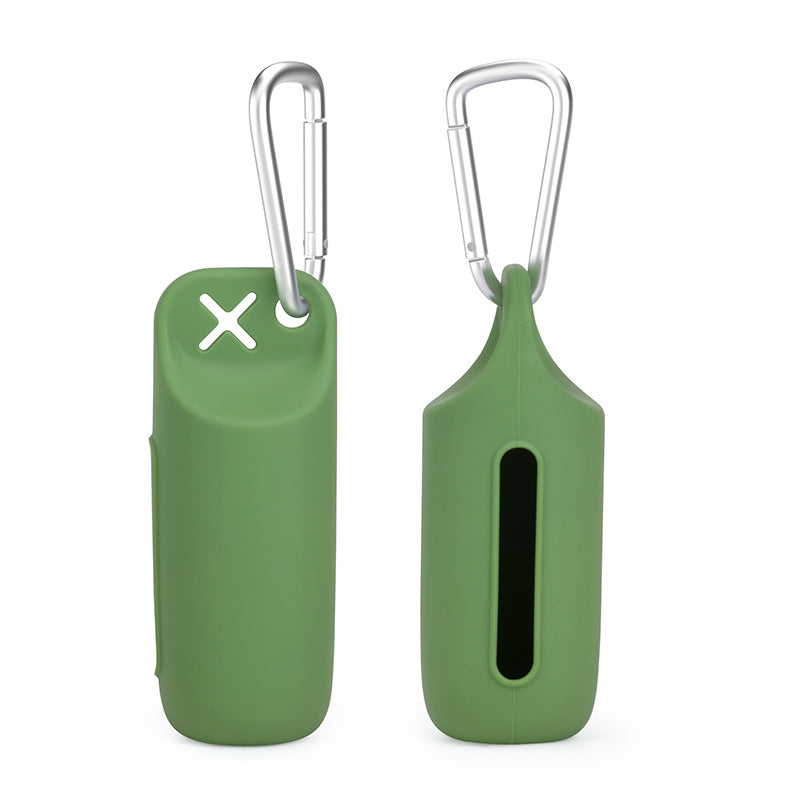 Dispensador de Bolsas de Silicona para Perros - Portátil con Anilla
