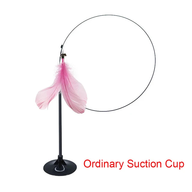 Juguete Interactivo para Gatos - Varita con Plumas y Campanilla