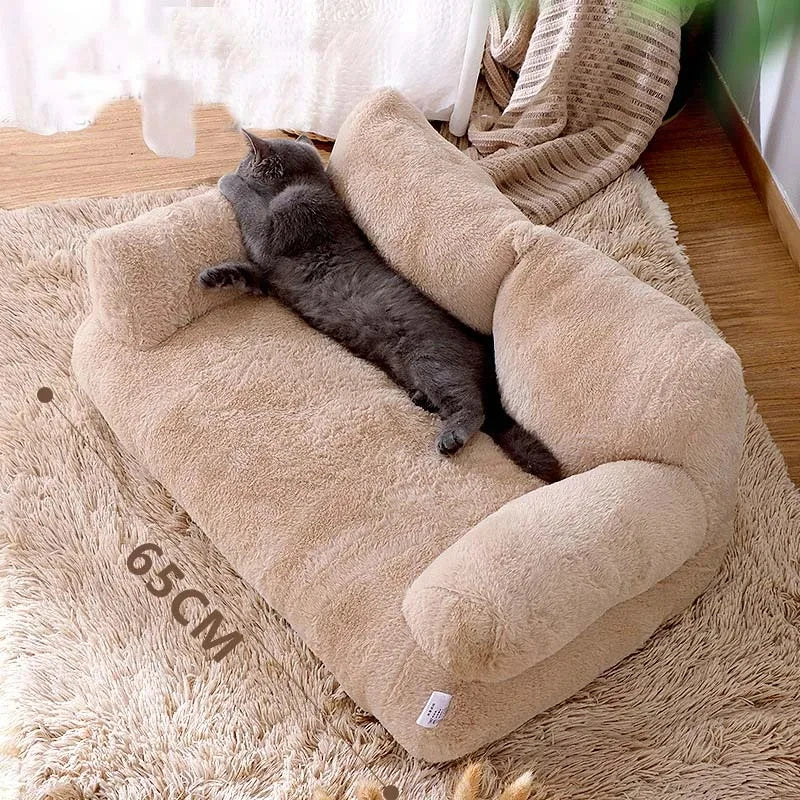 Cama Sofá de Lujo para Gatos - Nido Cálido de Invierno