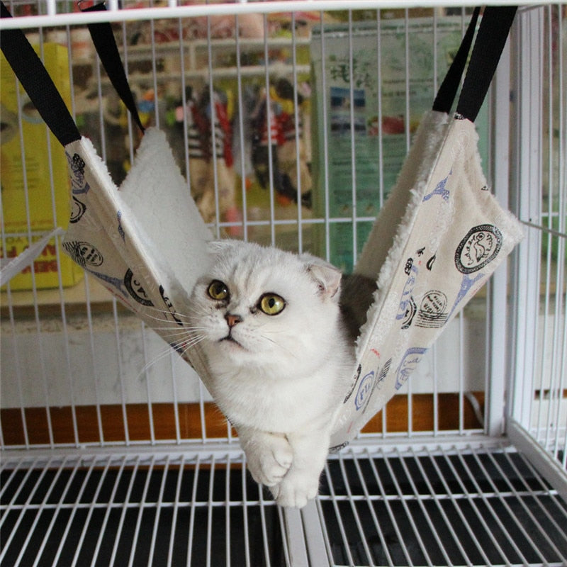 Hamaca Colgante Cálida para Gatos - Suave Cojín de Invierno