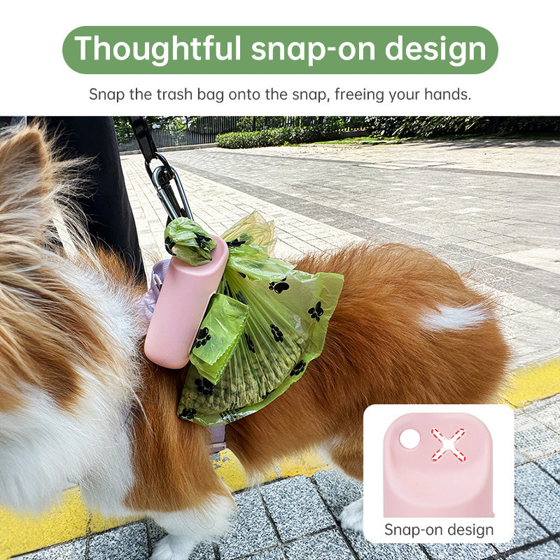 Dispensador de Bolsas de Silicona para Perros - Portátil con Anilla