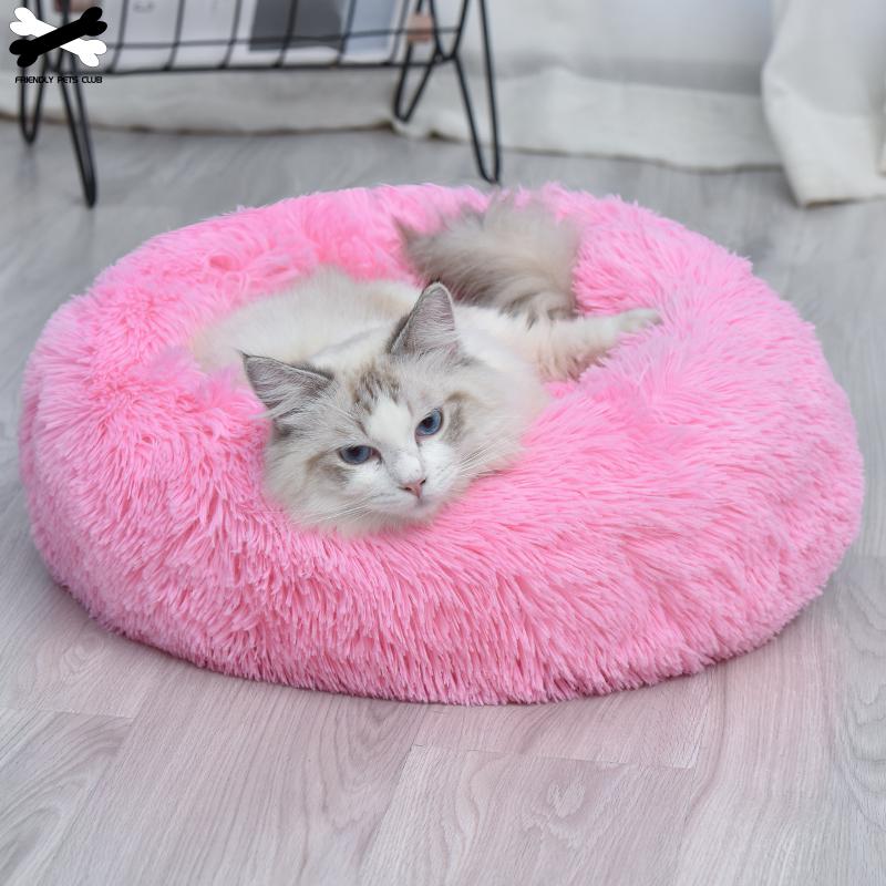 Cama Donut para Perros y Gatos - Suave, Lavable y Cómoda
