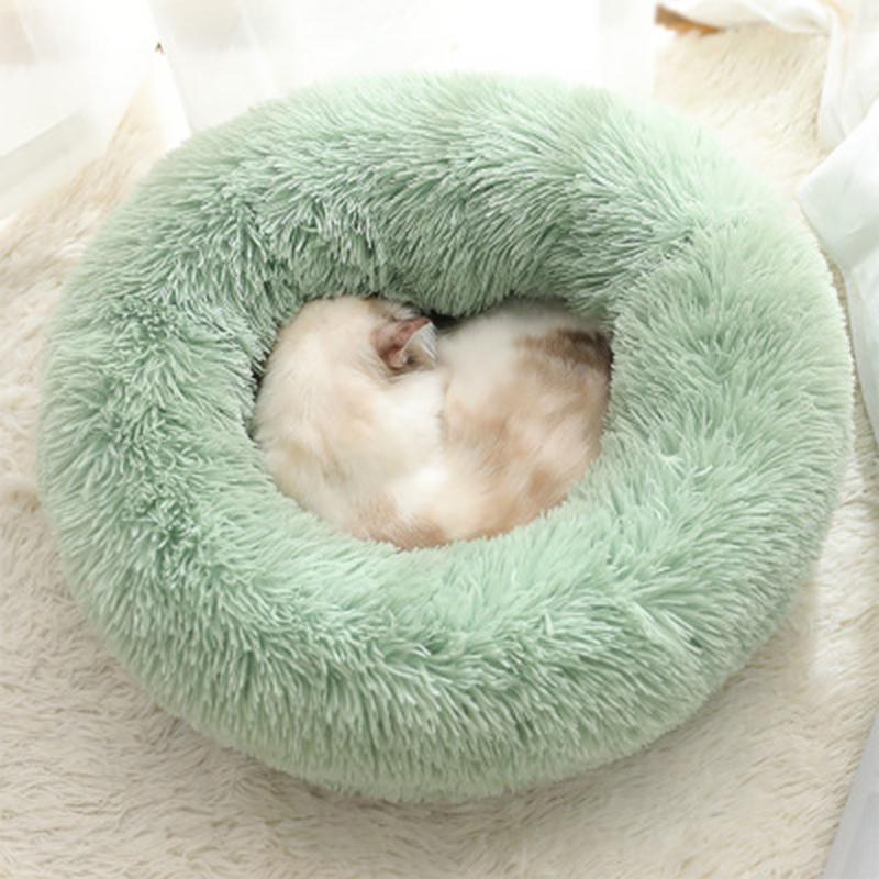 Cama Donut para Perros y Gatos - Suave, Lavable y Cómoda