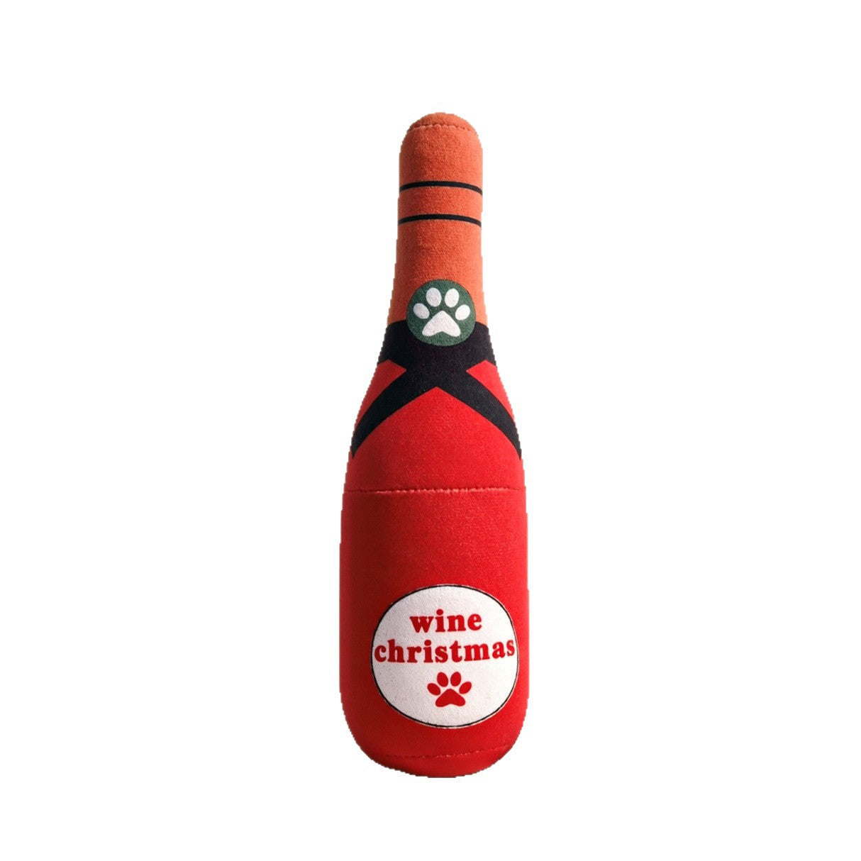 Juguete Botella de Vino para Perros - Felpa Resistente con Sonido