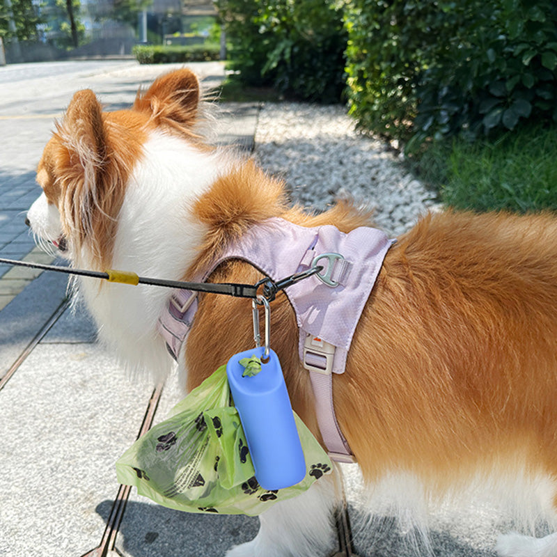 Dispensador de Bolsas de Silicona para Perros - Portátil con Anilla