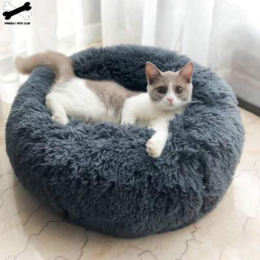 Cama Donut para Perros y Gatos - Suave, Lavable y Cómoda