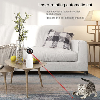 Juguete Láser Automático para Gatos - Temporizador y Doble Alimentación