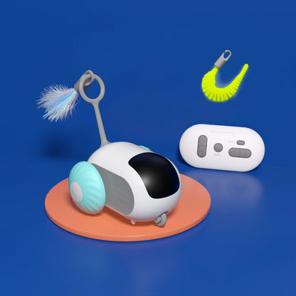 Coche Inteligente para Gatos - Modo Autónomo con Plumas