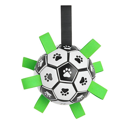 Dog Toy Ball for Teeth Cleaning and Durable Chewing Dog Soccer Ball for Outdoor Use