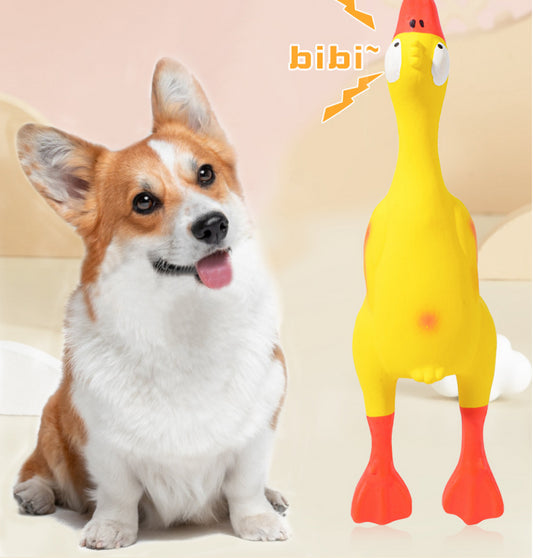 Juguete Pato de Látex para Perros - Suave y Sonoro