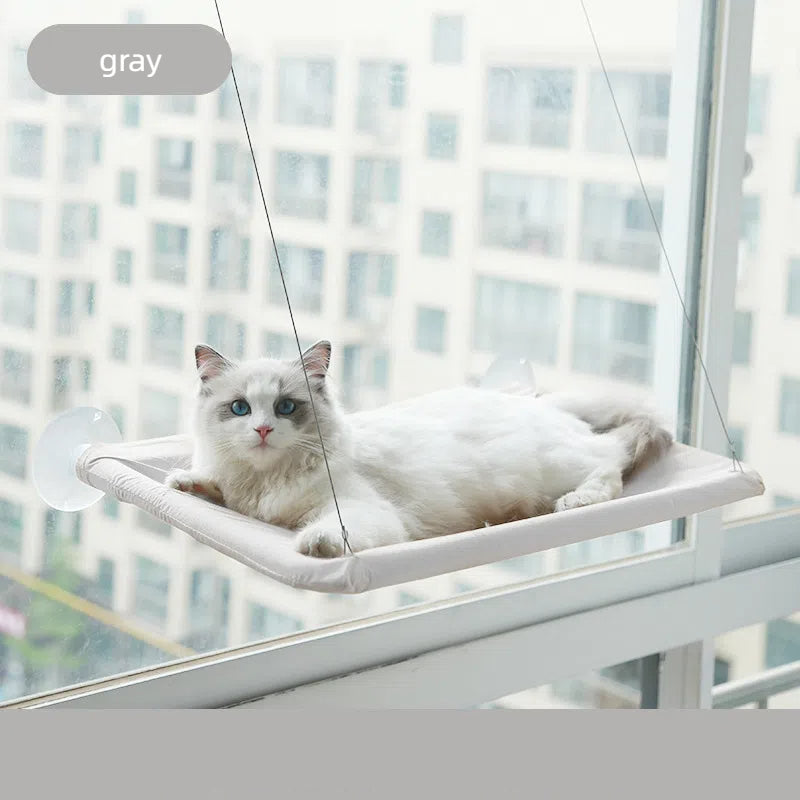 Hamaca para Gatos con Ventosa - Cama Ventana Plegable