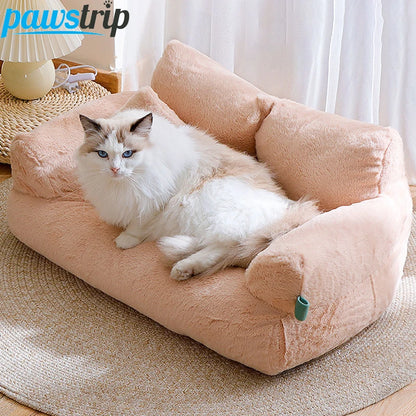 Cama Sofá de Lujo para Gatos - Nido Cálido de Invierno