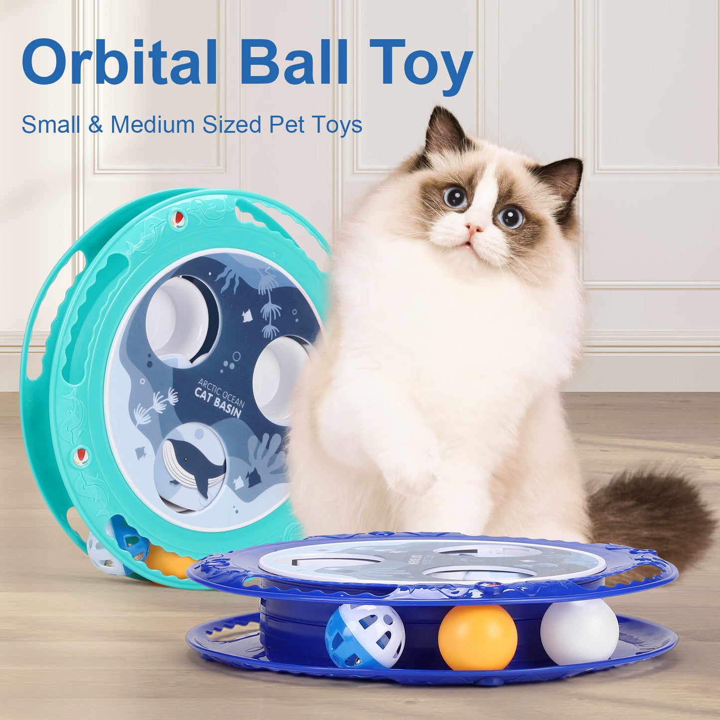 Pelota Interactiva Eléctrica para Gatos - Rotación 360° Antideslizante