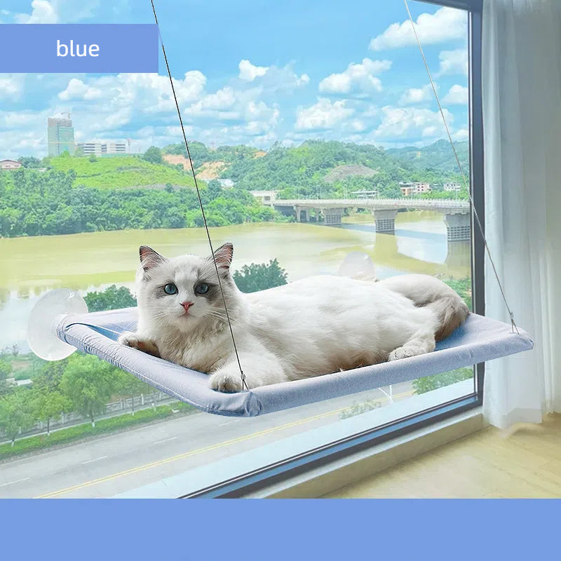 Hamaca para Gatos con Ventosa - Cama Ventana Plegable