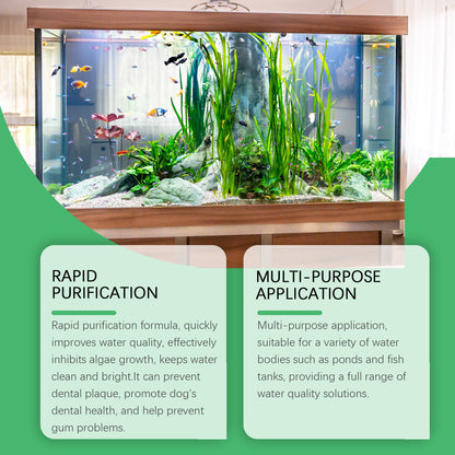 Yegbong Algae Clarifier, Clean Fish Tank Green Brown Silk Algae Black Hair Moss Algae Clarifier Water Does Not Harm Fish
