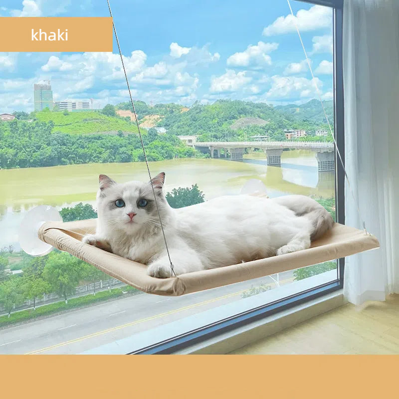 Hamaca para Gatos con Ventosa - Cama Ventana Plegable