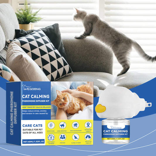 Yegbong Cat Mood Diffuser Set Pet Cat Grumpy Mood Care Solution Multi-Cat Conflict Scratching