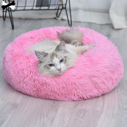 Cama Donut para Perros y Gatos - Suave, Lavable y Cómoda