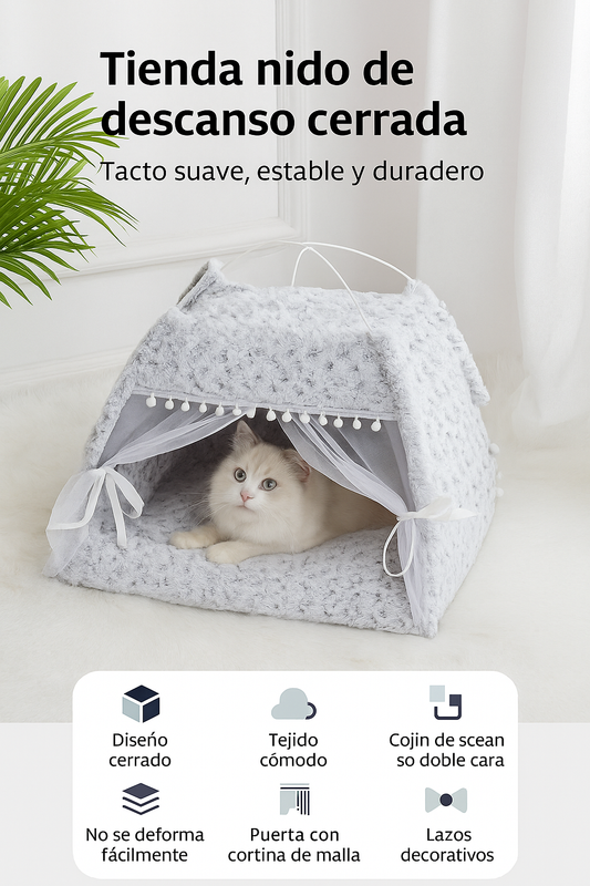 Casa Tienda para Gatos - Refugio Cómodo y Elegante