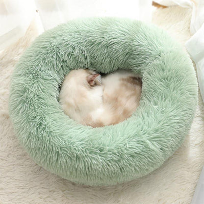 Cama Donut para Perros y Gatos - Suave, Lavable y Cómoda