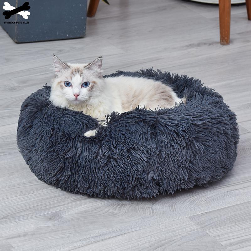 Cama Donut para Perros y Gatos - Suave, Lavable y Cómoda