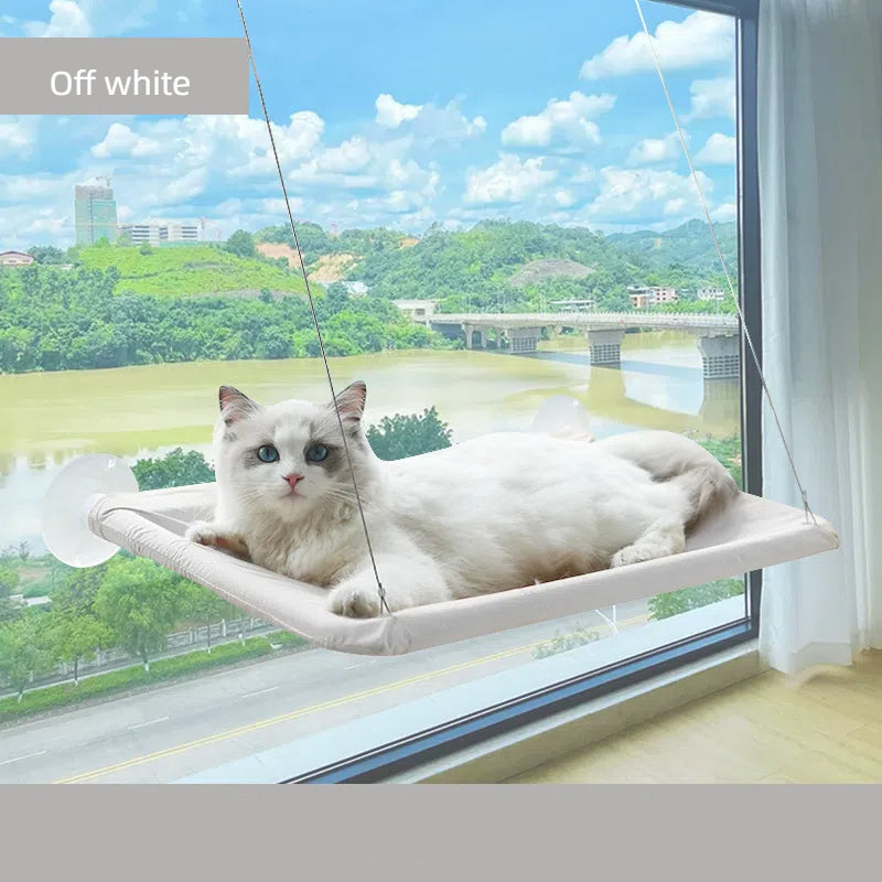 Hamaca para Gatos con Ventosa - Cama Ventana Plegable