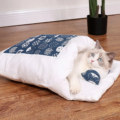 Saco de Dormir Cálido para Gatos - Desmontable Invierno