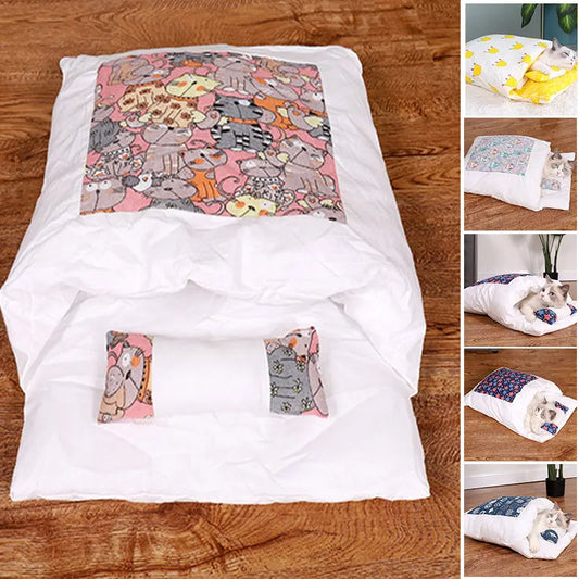 Saco de Dormir Cálido para Gatos - Desmontable Invierno
