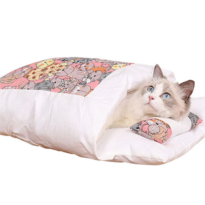 Saco de Dormir Cálido para Gatos - Desmontable Invierno