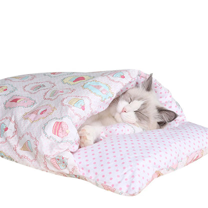 Saco de Dormir Cálido para Gatos - Desmontable Invierno