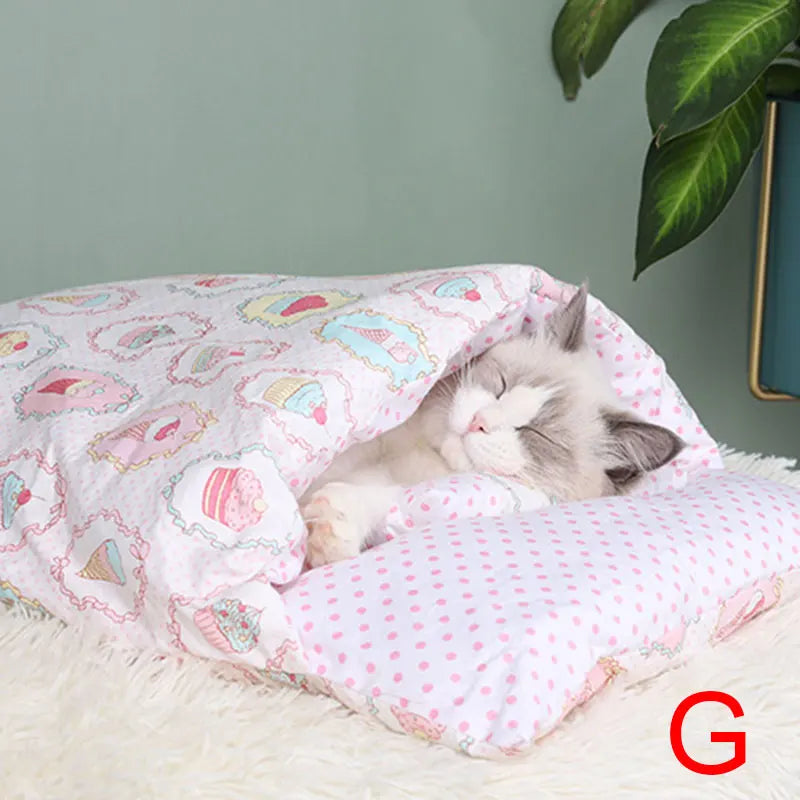 Saco de Dormir Cálido para Gatos - Desmontable Invierno