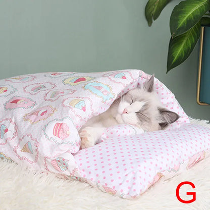 Saco de Dormir Cálido para Gatos - Desmontable Invierno